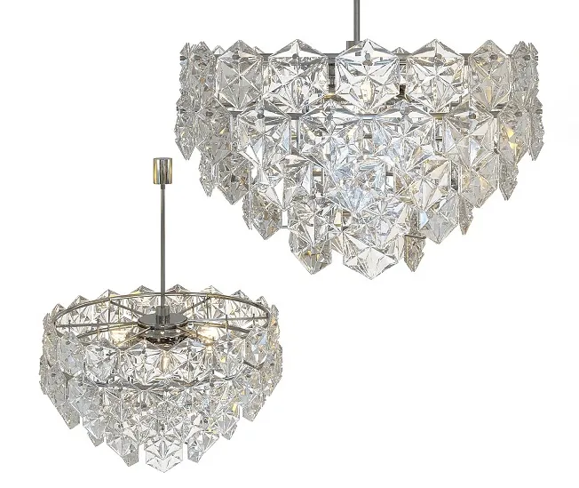 Kinkeldey hexagonal crystal chandelier