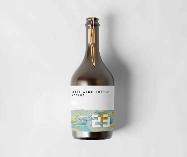Large Red Wine or Champagne Bottle 07