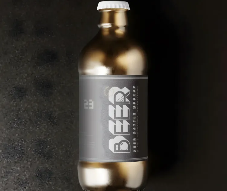 Stub or Steinie Style Beer Bottle 08