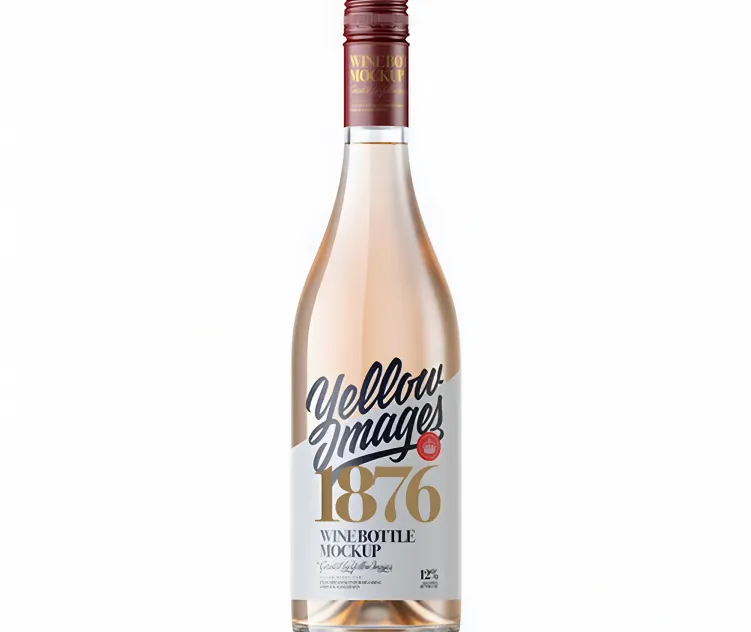 The Clear Glass Wine Bottle With Cap