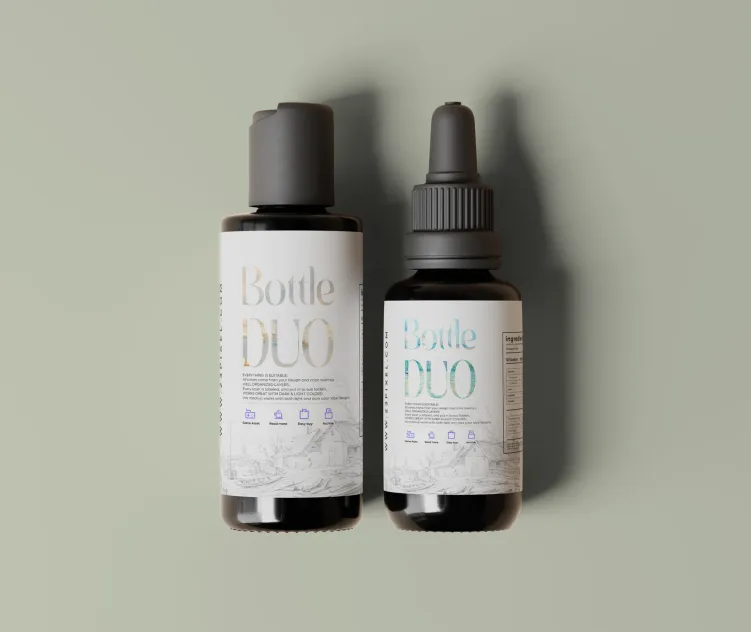 Black Cosmetic Bottle Duo 8