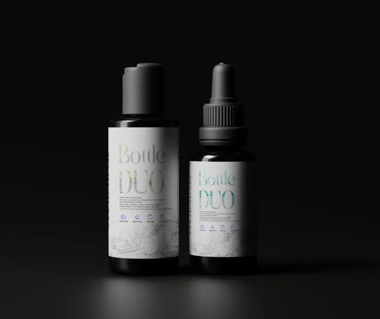 Black Cosmetic Bottle Duo 9
