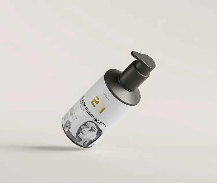 Black Plastic Pump Bottle 03