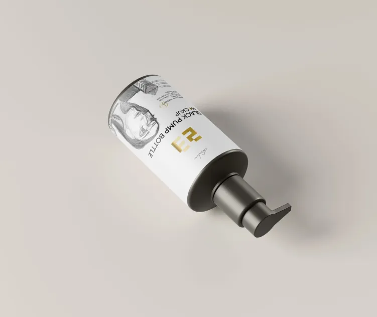Black Plastic Pump Bottle 05