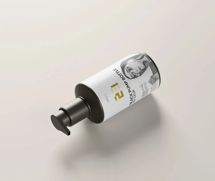 Black Plastic Pump Bottle 06