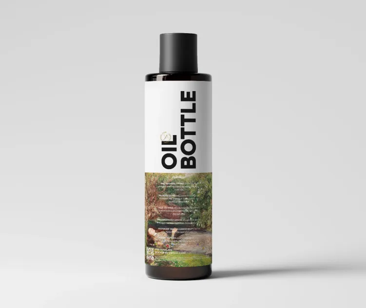 Bottle Black Glass Hair Oil 01