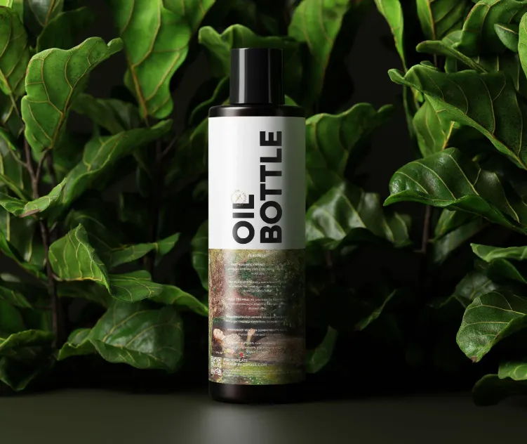 Bottle Black Glass Hair Oil 03