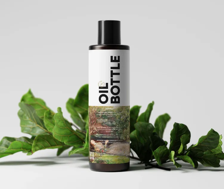 Bottle Black Glass Hair Oil 04