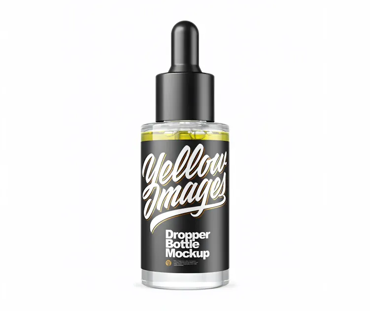 Clear Glass Dropper Bottle With Oil