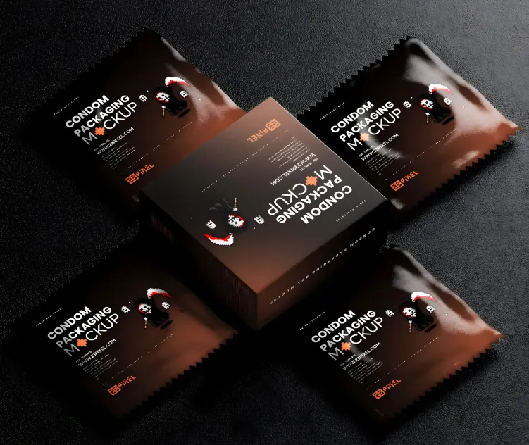 Condom With Dark Color Setup 03