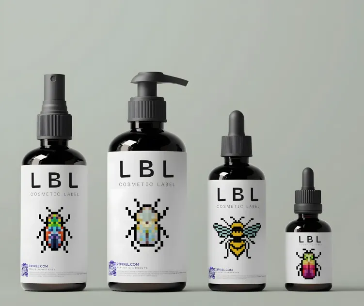 Cosmetic Label Showcasing 10