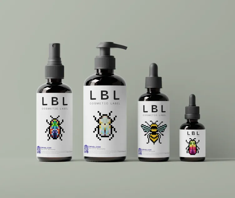 Cosmetic Label Showcasing 8