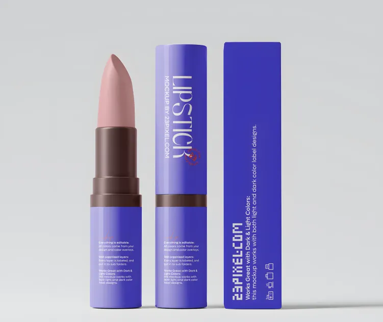 Cosmetic Lipstick and Outer Packaging Box 01