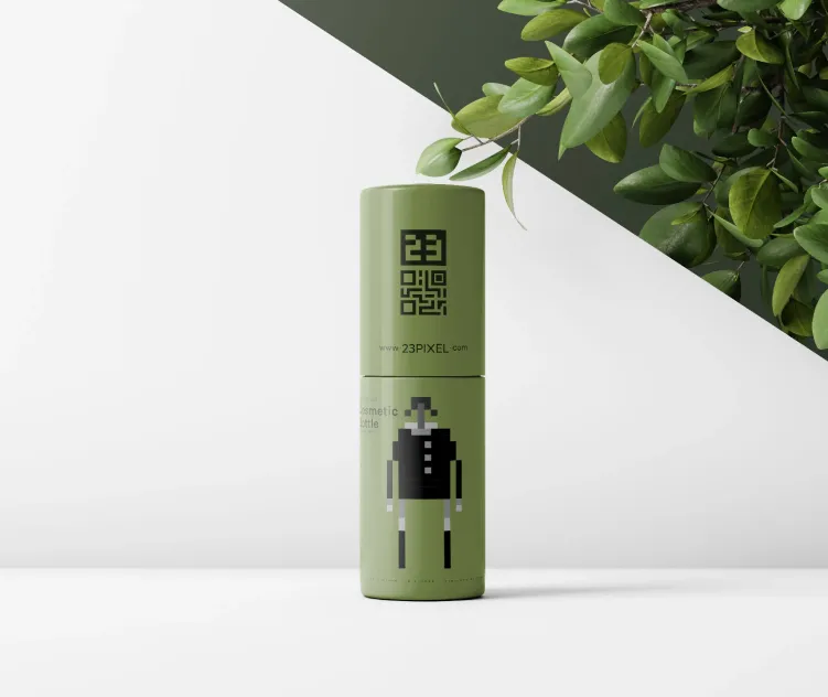 Cylindrical Cosmetic Bottle 01