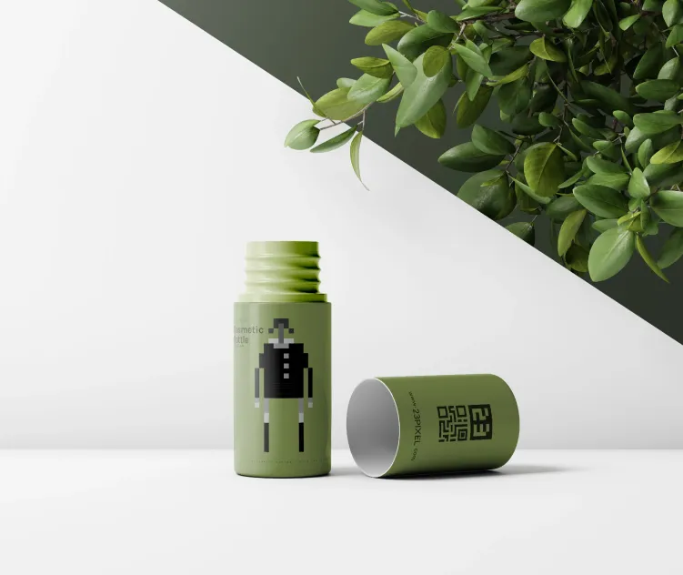 Cylindrical Cosmetic Bottle 02