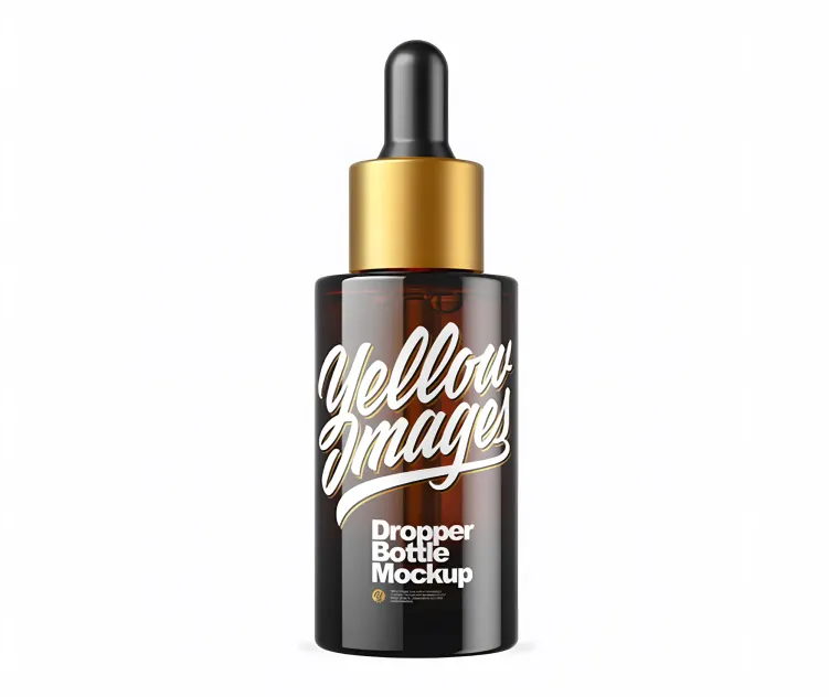 Dark Amber Glass Dropper Bottle