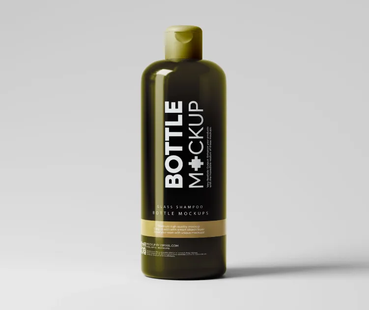 Glass Shampoo or Body Wash Bottle 01