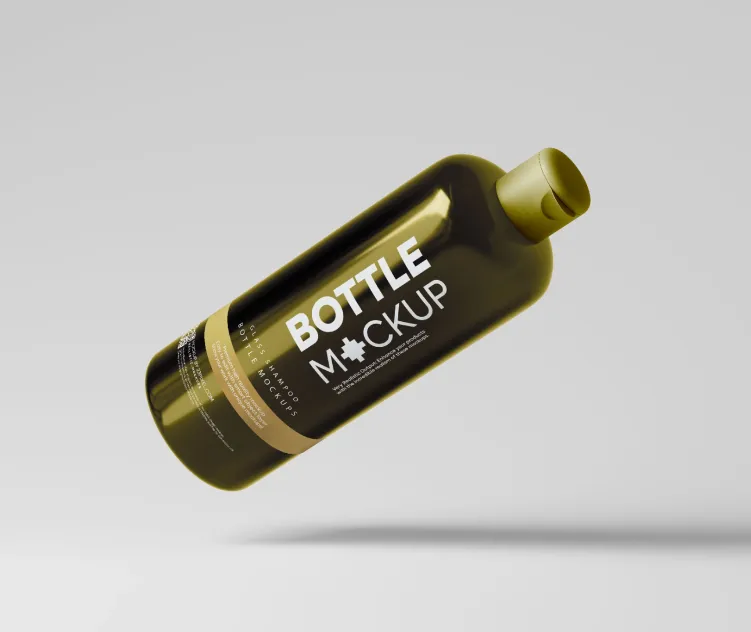 Glass Shampoo or Body Wash Bottle 02