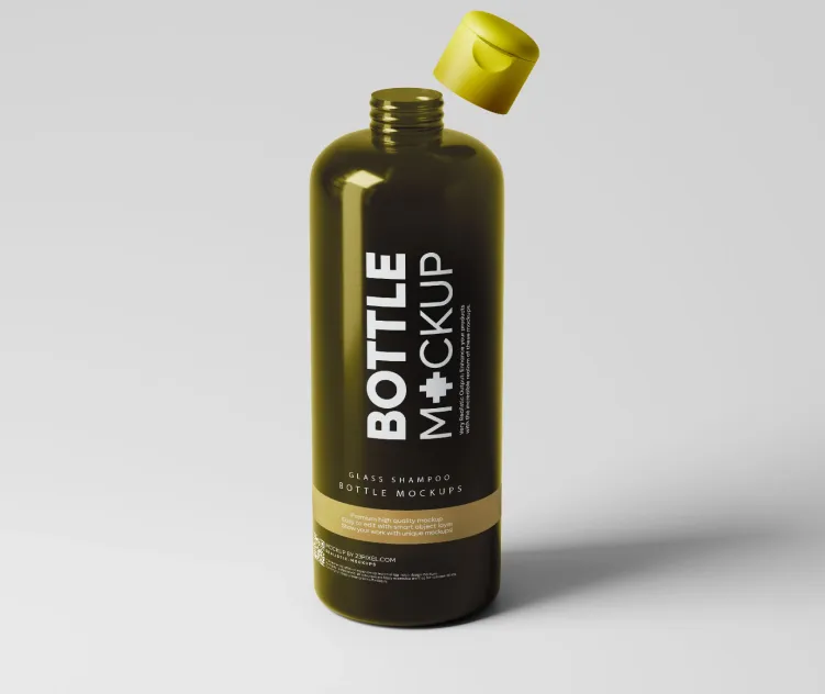 Glass Shampoo or Body Wash Bottle 03