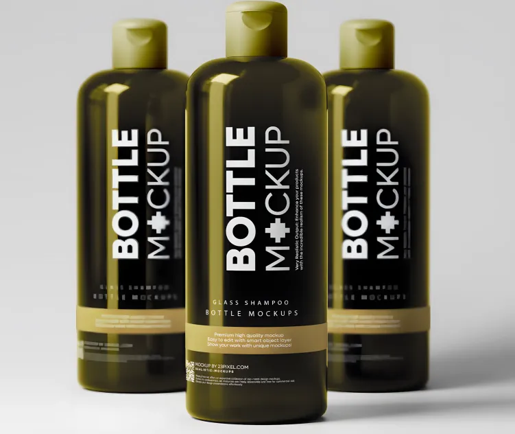 Glass Shampoo or Body Wash Bottle 05