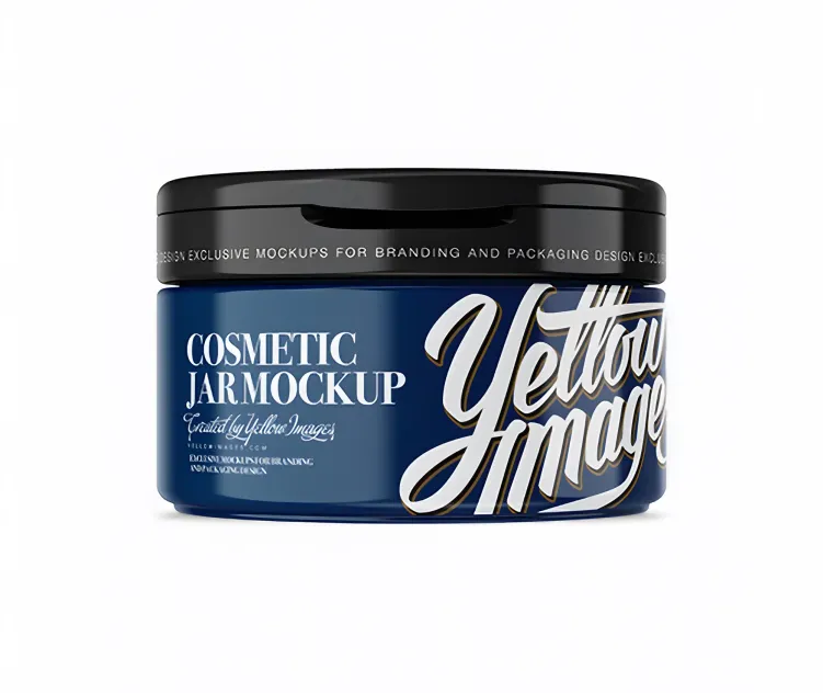 Glossy Cosmetic Jar With FlipCap