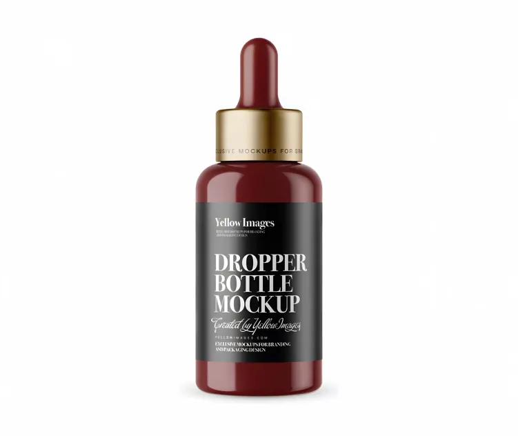 Glossy Dropper Bottle With Metal Cap
