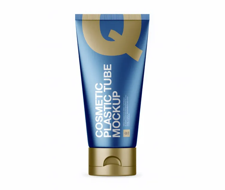 Metallic Cosmetic Tube With Screw Cap
