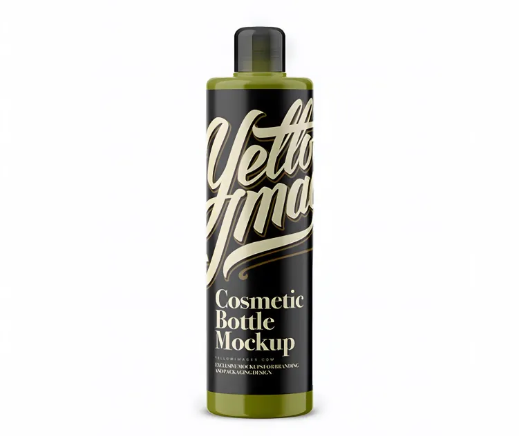 Round Cosmetic Bottle With Frosted Screw Cap