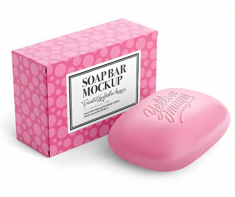 Soap Bar With Matte Cardboard Box Packaging