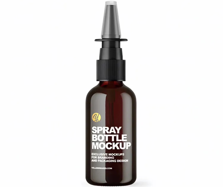 The Dark Amber Glass Nasal Spray Bottle