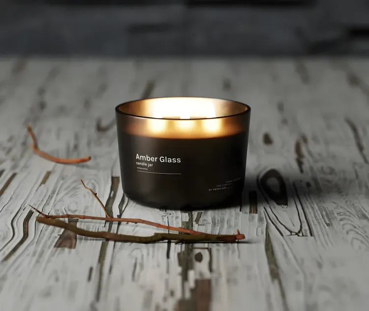 Amber Glass Candle 7