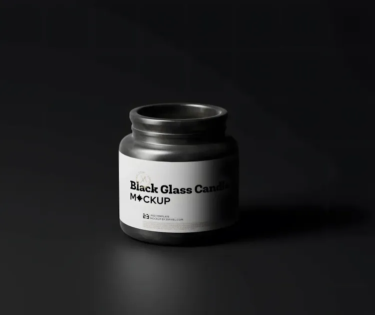 Black Glass Candle 3