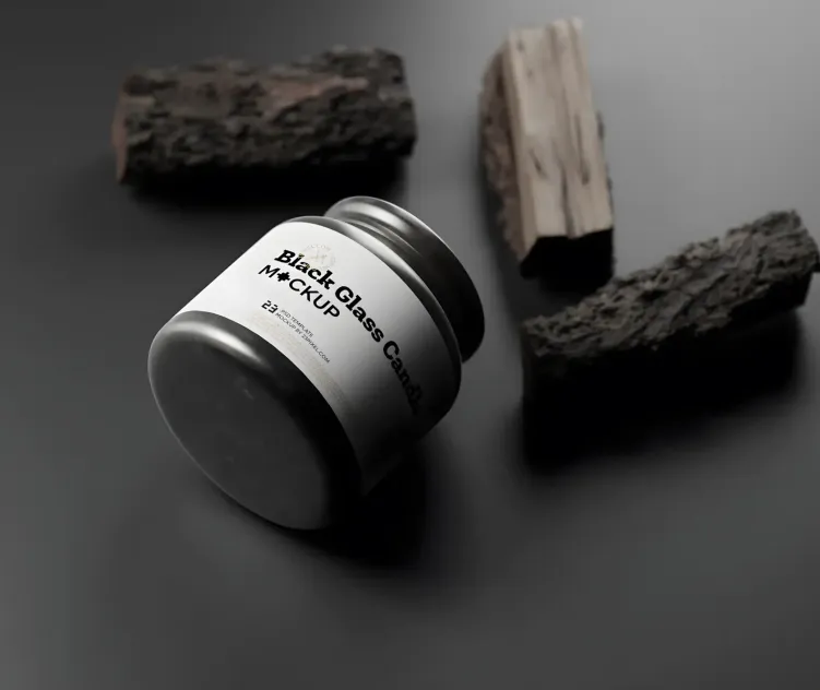 Black Glass Candle 3