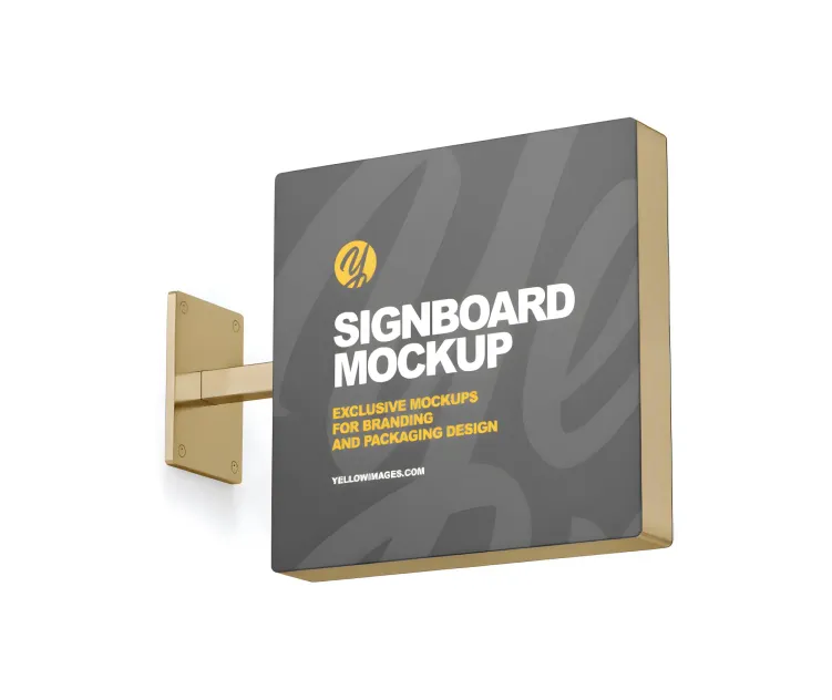 Metallic Square Signboard