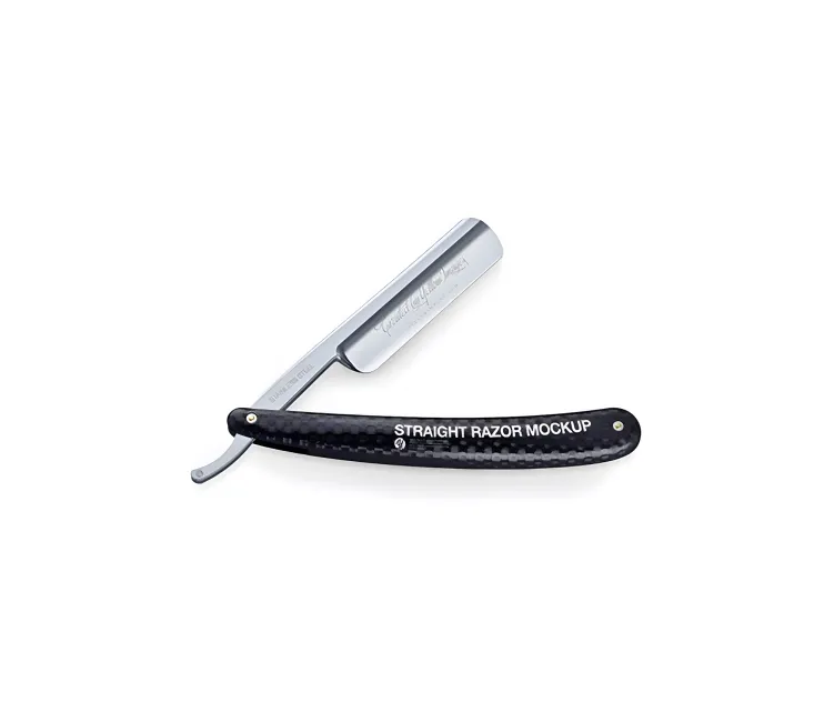 Straight Razor With Carbon Handle