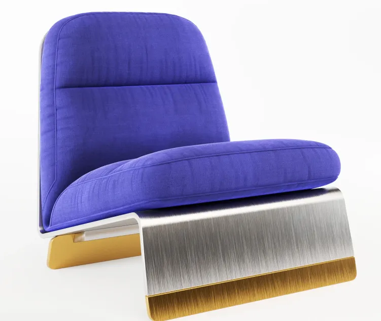 Metal armchair
