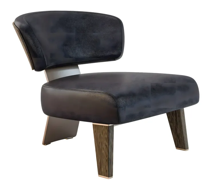 Minotti creed armchair wood