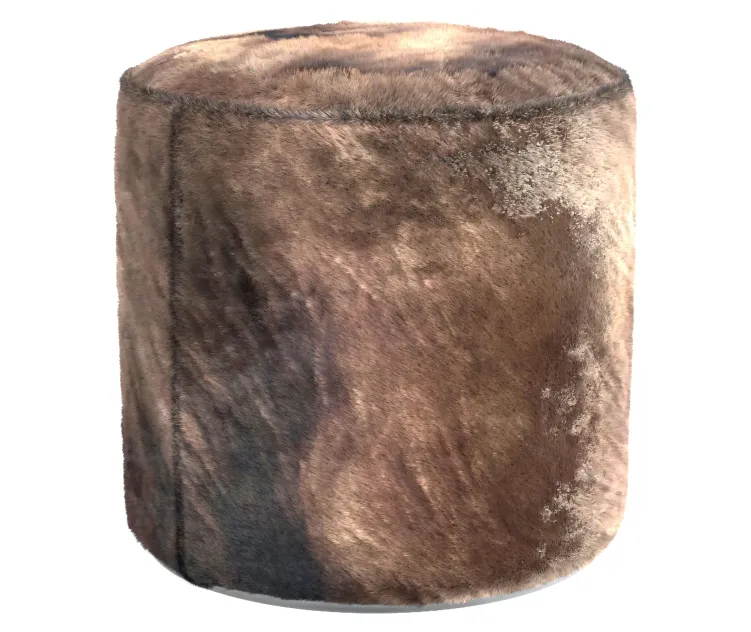 Faux fur pouf