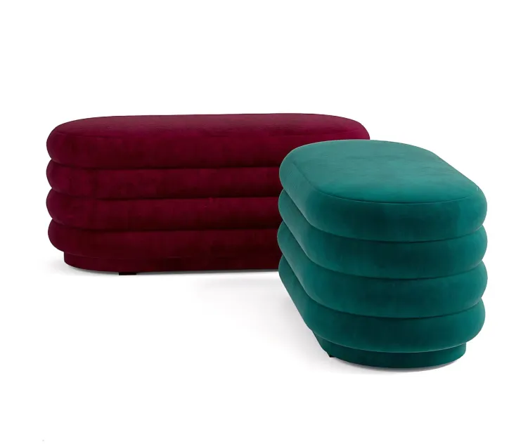 Ferm living velour pouf oval