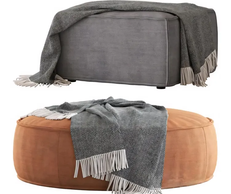 Globewest orlando seamed ottoman