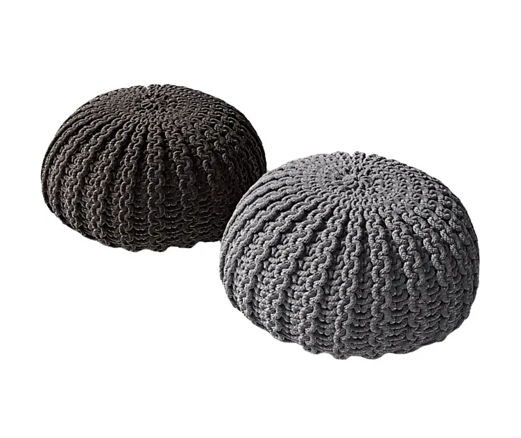 Knitted poof