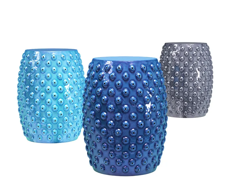 Mistana hoddesd drum ceramic garden stool