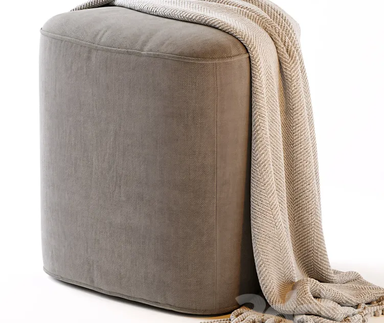 Pebble ottoman small