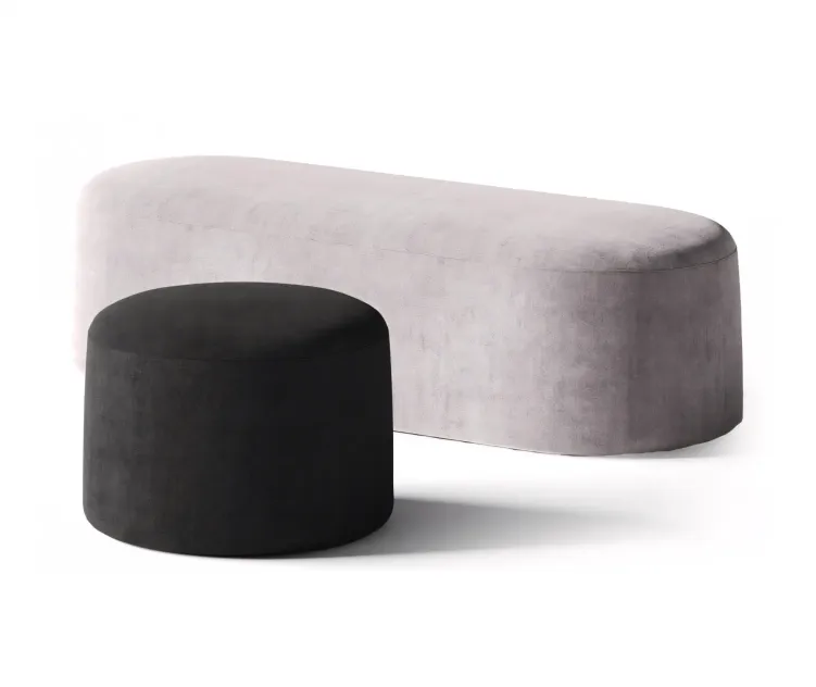 Plushalle proto pouf bench