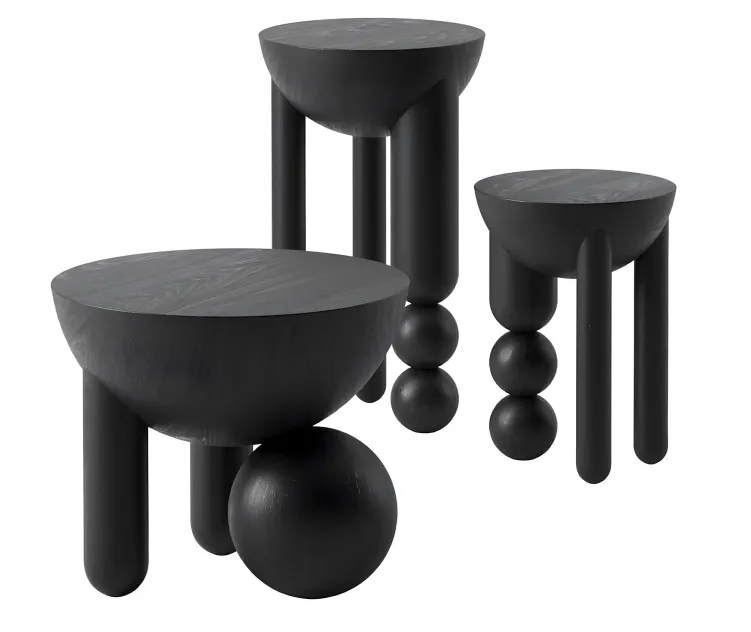 Profiterole side tables by bohinc studio