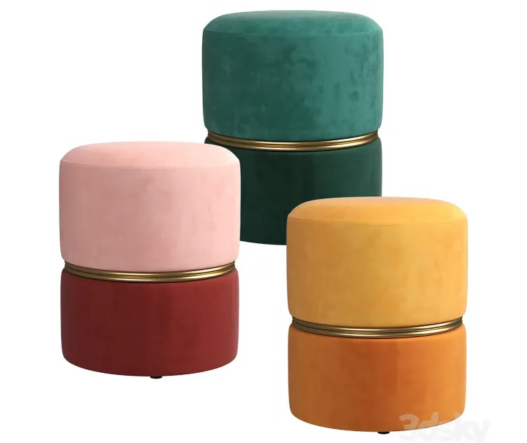 Samt hocker bubbly