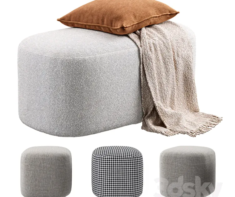 Vorsen Round Ottoman Stool