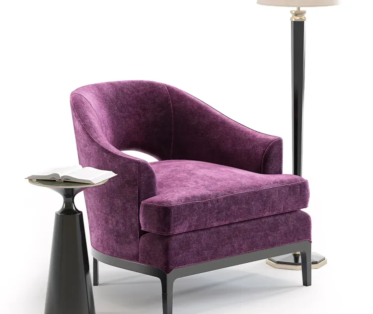 Baker carnelian lounge chair