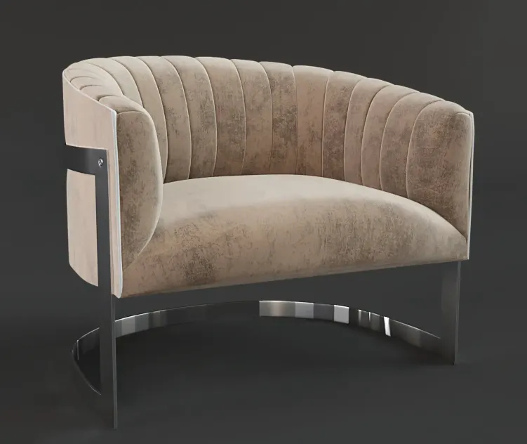 Barrel lounge chair