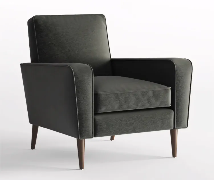 Crate barrel torino velvet chair